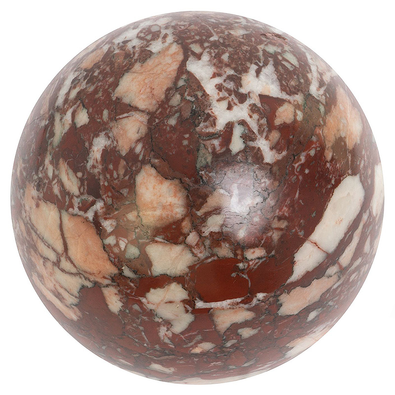 Шар декоративный из натурального камня Креноид Красный Natural Stone Spheres Коричневый Оранжевый Белый Красный в Челябинске | Loft Concept 