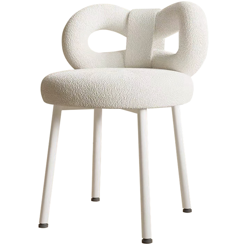 Стул Claire White Boucle Chair Белый Стул Claire White Boucle Chair Белый в Челябинске | Loft Concept