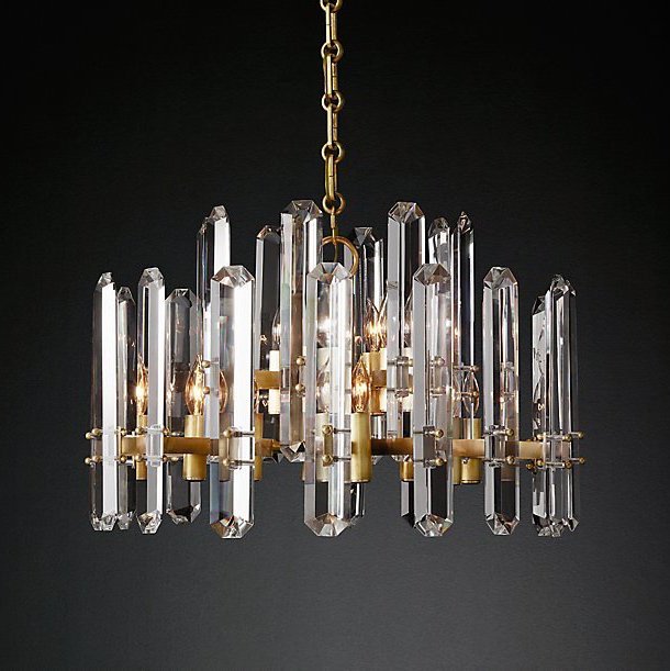 Люстра Restoration Hardware BONNINGTON Chandelier Латунь Прозрачное Стекло Люстра Restoration Hardware BONNINGTON Chandelier Латунь Прозрачное Стекло в Челябинске | Loft Concept