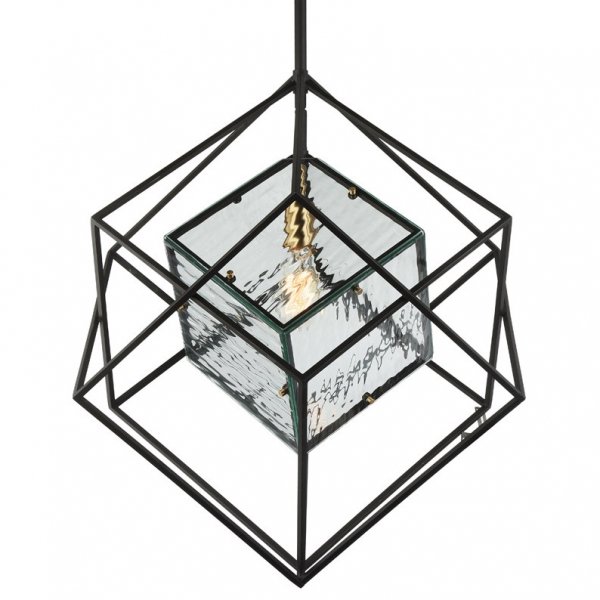Люстра Glass Cub Pendant 61 Черный Люстра Glass Cub Pendant 61 Черный в Челябинске | Loft Concept
