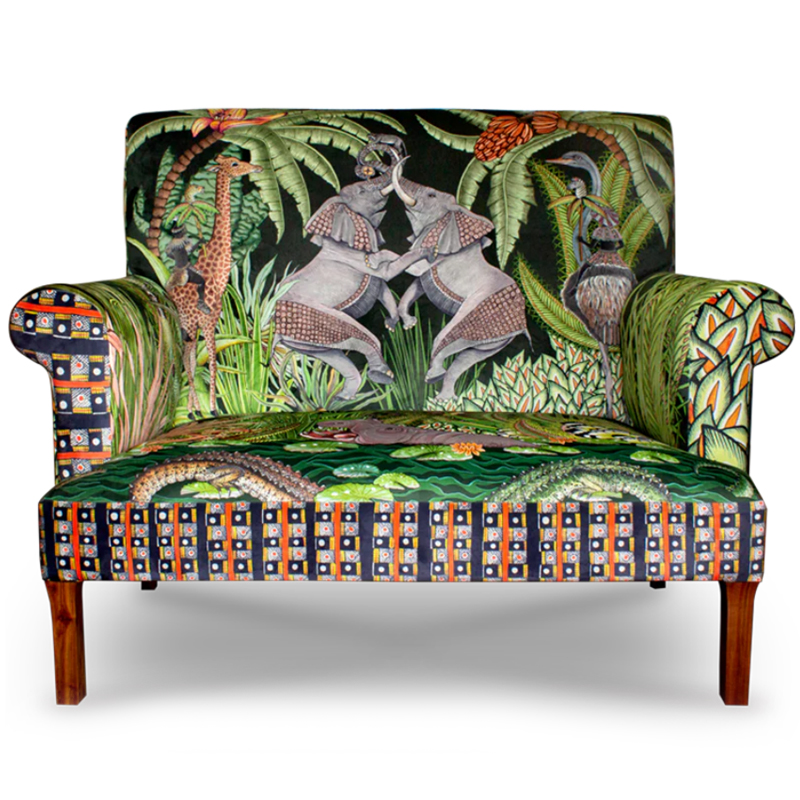Диван Ardmore Design Sabie Sofa in Tanzanite Зеленый Тропический Орнамент Зеленый Диван Ardmore Design Sabie Sofa in Tanzanite Зеленый Тропический Орнамент Зеленый в Челябинске | Loft Concept