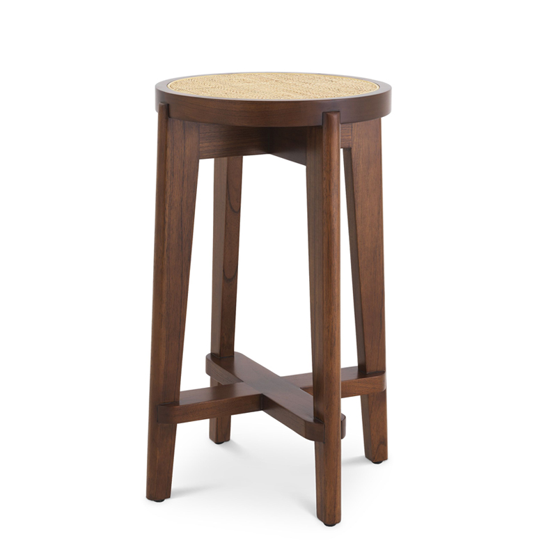 Полубарный стул Eichholtz Counter Stool Dareau brown Бежевый Коричневый Полубарный стул Eichholtz Counter Stool Dareau brown Бежевый Коричневый в Челябинске | Loft Concept