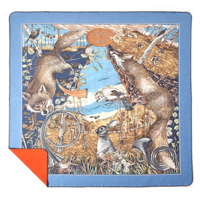 Плед Hermes Forest Hunting Plaid Коричневый Голубой Мульти Плед Hermes Forest Hunting Plaid Коричневый Голубой Мульти в Челябинске | Loft Concept