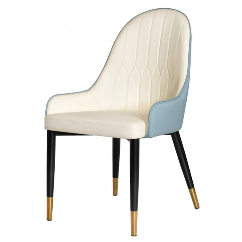 Стул Helen Chair Белый Латунь Голубой Черный Стул Helen Chair Белый Латунь Голубой Черный в Челябинске | Loft Concept