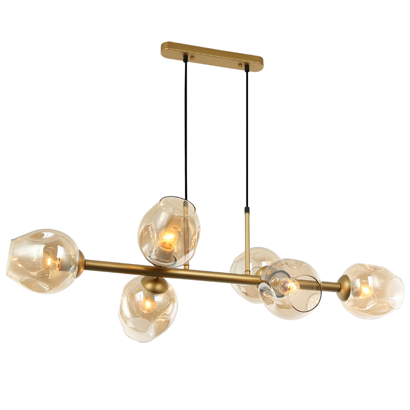 Люстра Branching Bubble Chandelier Line Gold Золотой Янтарь (Amber) Люстра Branching Bubble Chandelier Line Gold Золотой Янтарь (Amber) в Челябинске | Loft Concept