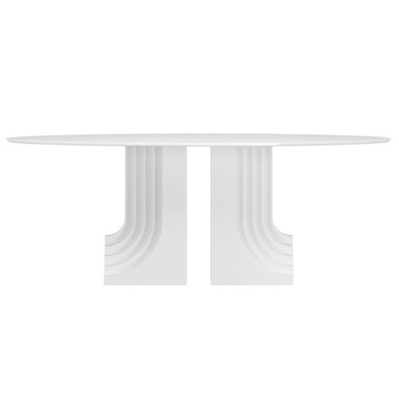 Обеденный стол Carlo Scarpa Oval Dining Table Белый Обеденный стол Carlo Scarpa Oval Dining Table Белый в Челябинске | Loft Concept