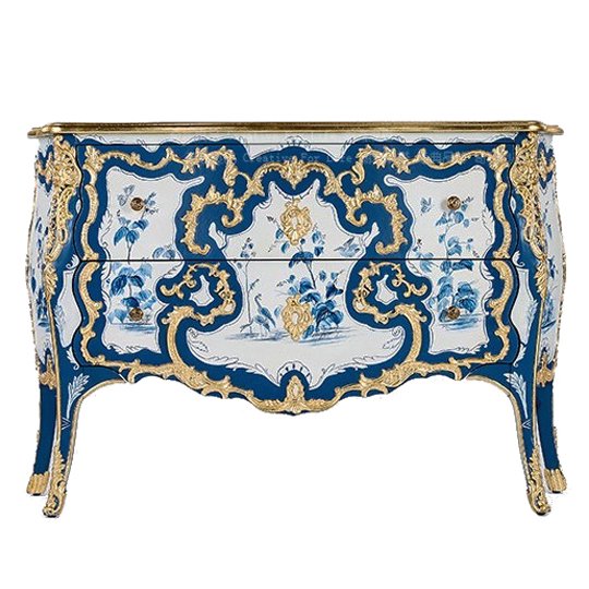 Комод в стиле рококо Rococo Casket Синий Комод в стиле рококо Rococo Casket Синий в Челябинске | Loft Concept