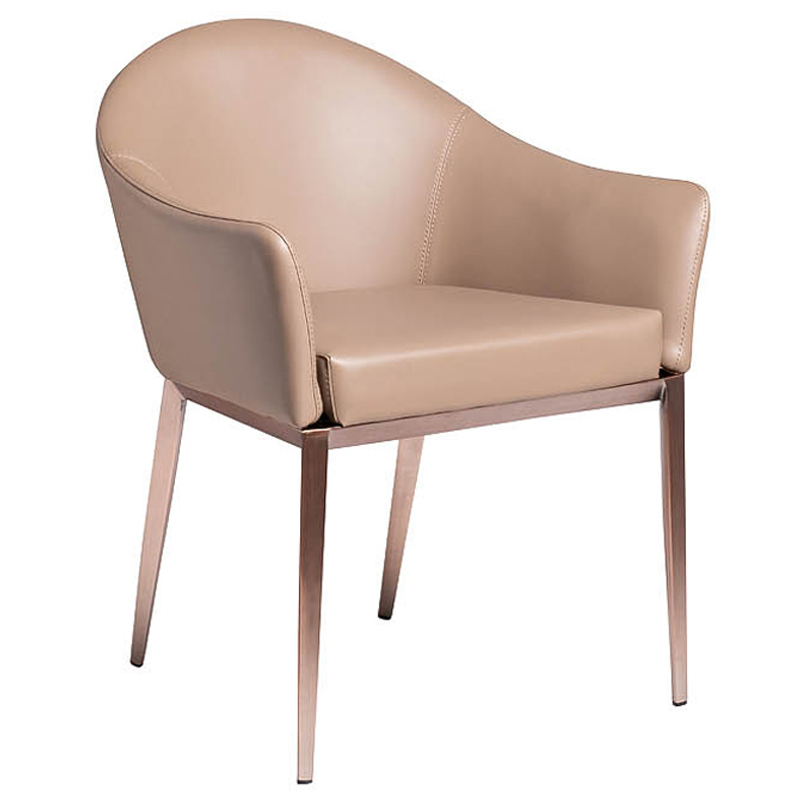 Стул Value Chair eco-leather Бежевый Медь Стул Value Chair eco-leather Бежевый Медь в Челябинске | Loft Concept