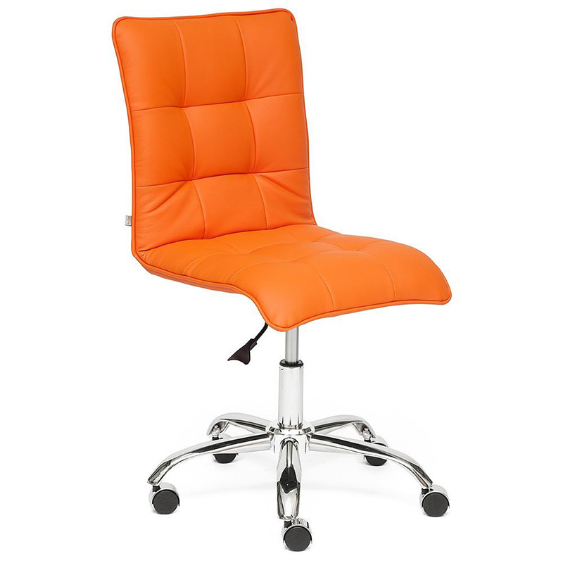 Кресло Deborah eco-leather orange Оранжевый Хром Кресло Deborah eco-leather orange Оранжевый Хром в Челябинске | Loft Concept