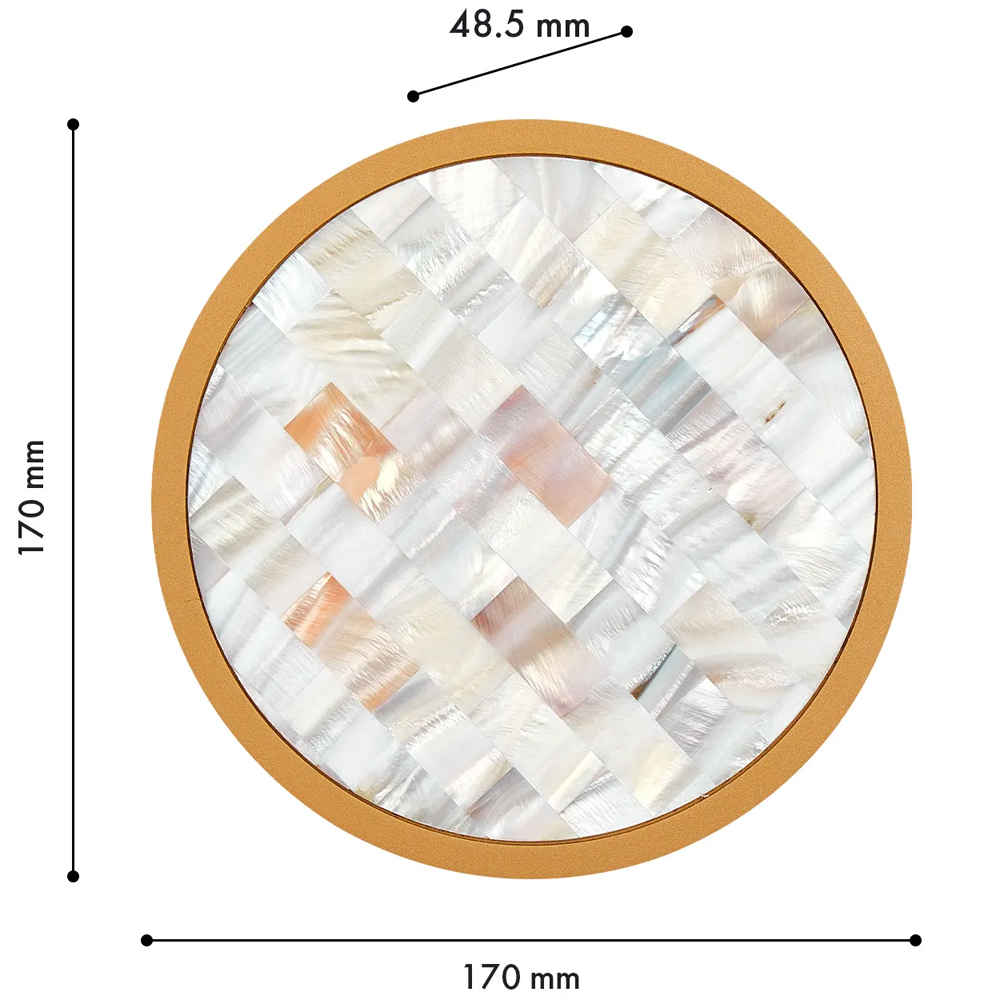 Бра в форме диска с перламутровыми прямоугольниками из морской ракушки Touch of Marine Charm в Челябинске