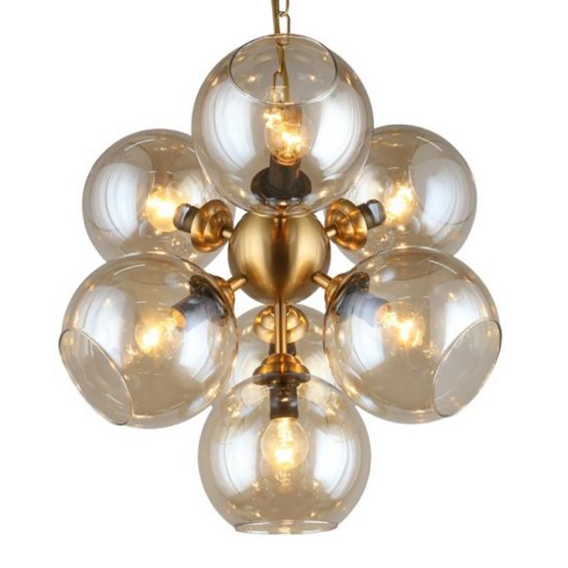 Люстра с дымчатым стеклом Bubble Glass Bronze Люстра с дымчатым стеклом Bubble Glass Bronze - Loft-Concept в Челябинске