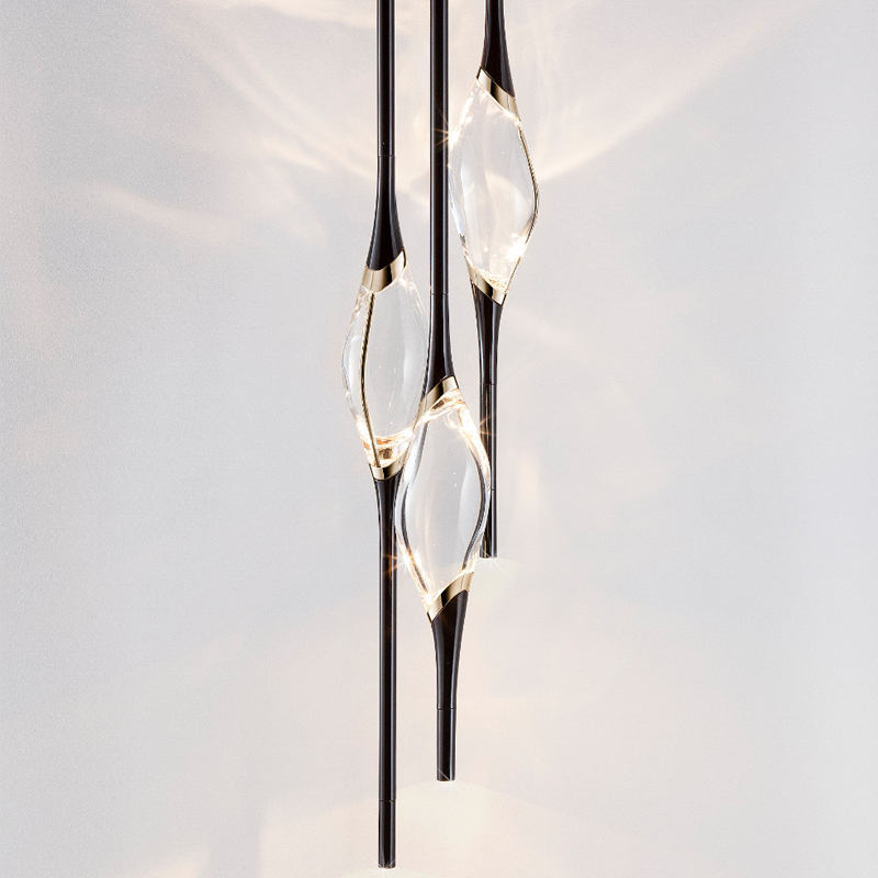 Подвесной светильник 12 Round Chandelier Black Черный Прозрачный Подвесной светильник 12 Round Chandelier Black Черный Прозрачный в Челябинске | Loft Concept