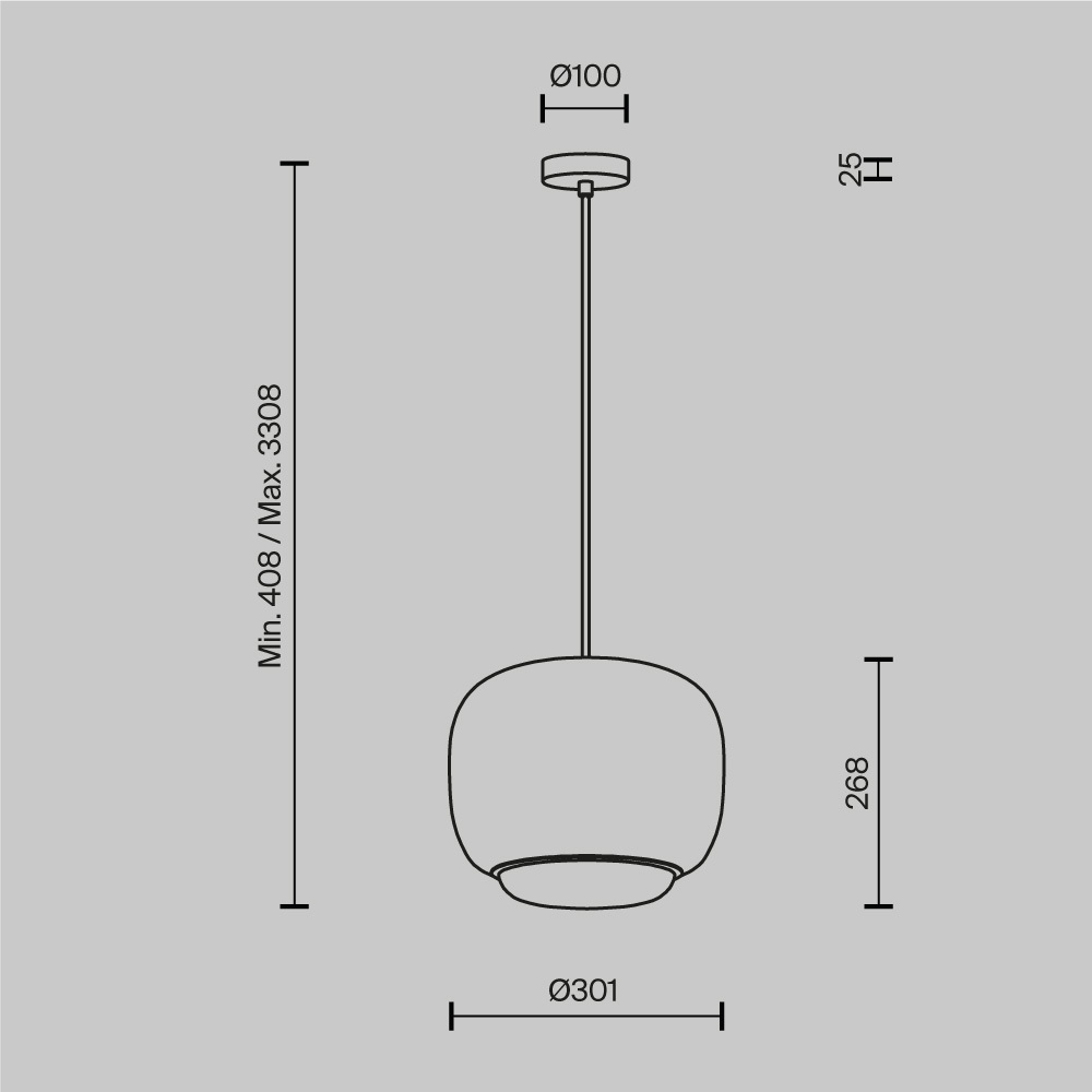 Подвесной светильник Brio Белый 3000К 20Вт в Челябинске