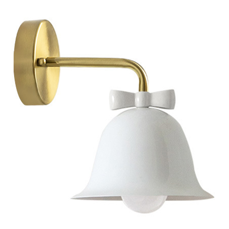 Бра Колокольчик Bell with Bow White Wall Lamp Белый Белый Красный Морская синь Золотой Бра Колокольчик Bell with Bow White Wall Lamp Белый Белый Красный Морская синь Золотой в Челябинске | Loft Concept