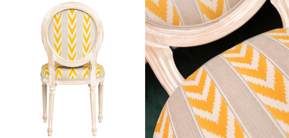 Стул Ikat Pattern с желтым узором Стул Ikat Pattern с желтым узором - Loft-Concept в Челябинске