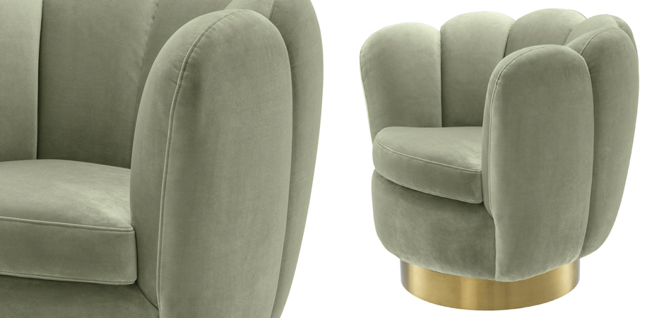 Кресло Eichholtz Swivel Chair Mirage pistache green Кресло Eichholtz Swivel Chair Mirage pistache green - Loft-Concept в Челябинске