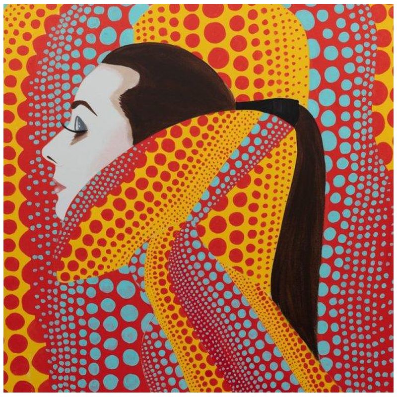 Картина She Dreamed of Kusama in Red and Yellow Мульти Картина She Dreamed of Kusama in Red and Yellow Мульти в Челябинске | Loft Concept