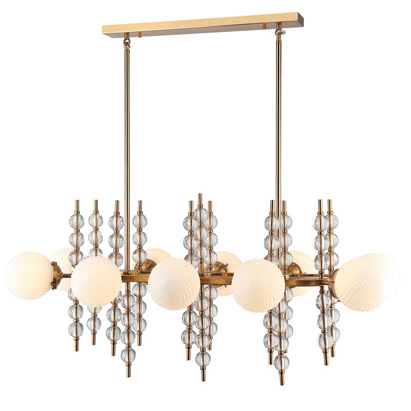Люстра Addelyn Chandelier 10 lamp Белый Латунь Люстра Addelyn Chandelier 10 lamp Белый Латунь в Челябинске | Loft Concept
