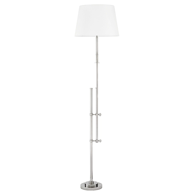 Торшер Eichholtz Floor Lamp Gordini Nickel Никель Белый Торшер Eichholtz Floor Lamp Gordini Nickel Никель Белый в Челябинске | Loft Concept