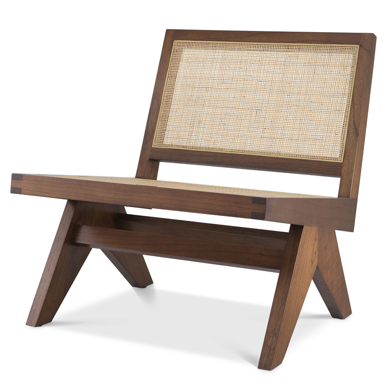 Кресло Eichholtz Chair Romee brown Коричневый Бежевый Кресло Eichholtz Chair Romee brown Коричневый Бежевый в Челябинске | Loft Concept