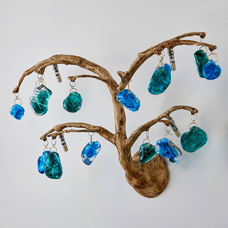 Бра Precious Tree Wall Lamp Винтажное Темное Золото Бирюзовый Синий Бра Precious Tree Wall Lamp Винтажное Темное Золото Бирюзовый Синий в Челябинске | Loft Concept