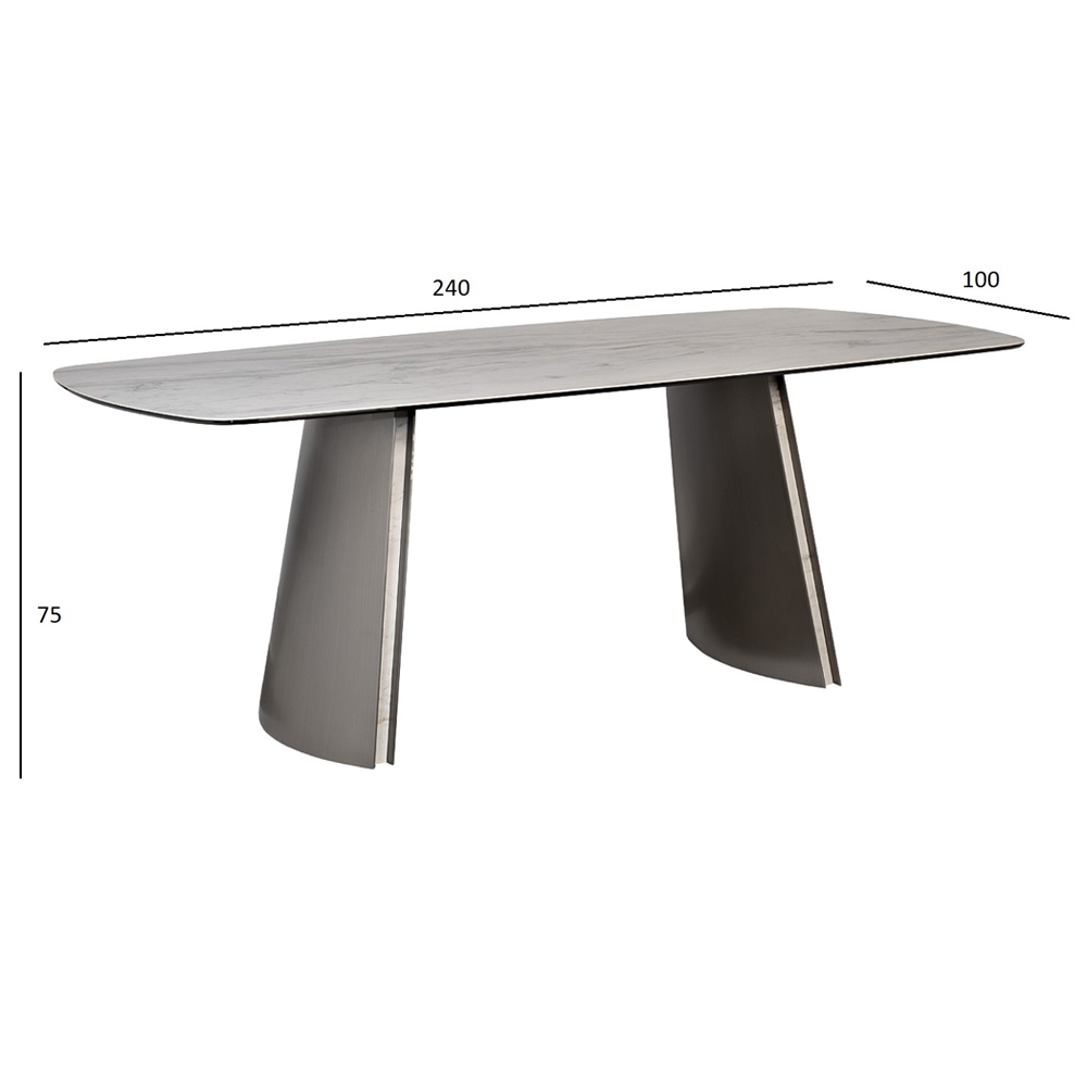 Стол обеденный прямоугольный керамический Ceramic Dining Table в Челябинске