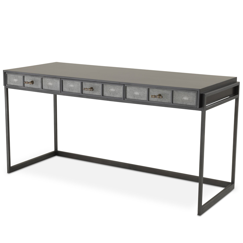 Рабочий стол Eichholtz Desk Paco Серый Черный Латунь Античная полированная Рабочий стол Eichholtz Desk Paco Серый Черный Латунь Античная полированная в Челябинске | Loft Concept