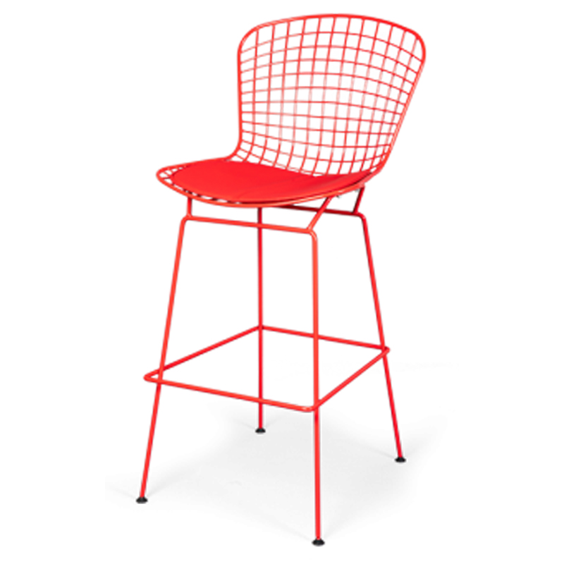 Барный стул Bertoia Barstool Red Красный Барный стул Bertoia Barstool Red Красный в Челябинске | Loft Concept
