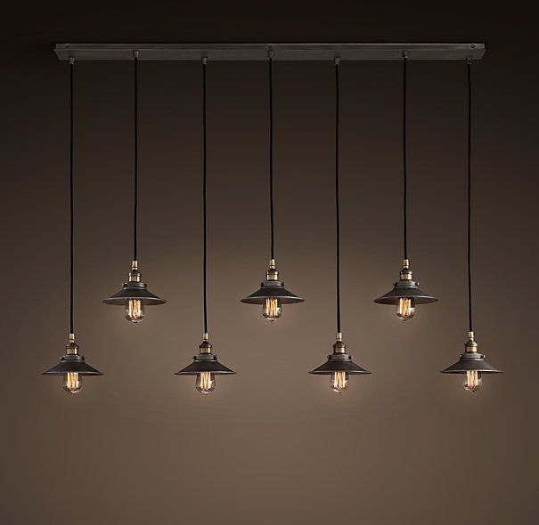 Люстра Loft Cone Pendant Line 7 Черный Люстра Loft Cone Pendant Line 7 Черный в Челябинске | Loft Concept
