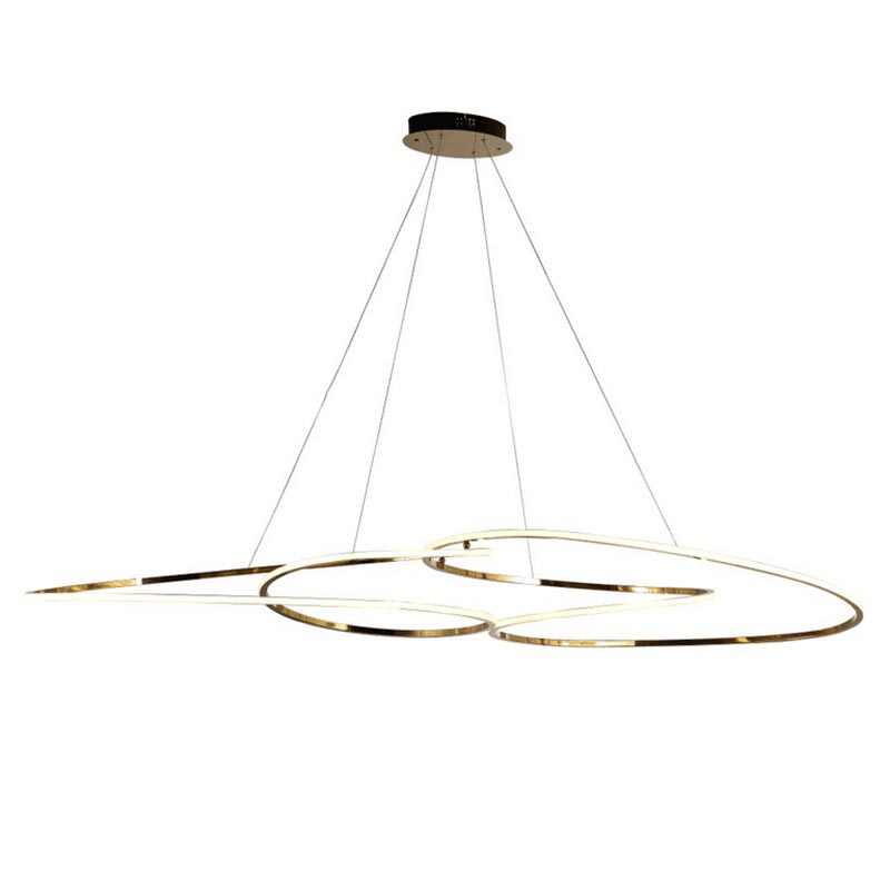Люстра Adenor Ring Horizontal Gold Chandelier Золотой Люстра Adenor Ring Horizontal Gold Chandelier Золотой в Челябинске | Loft Concept