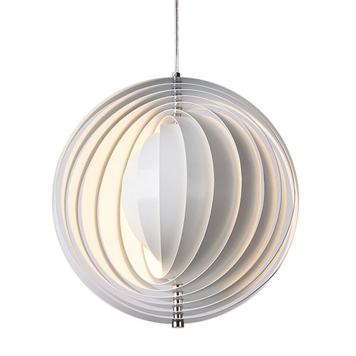 Подвесной светильник Led Pendant Rotates Space Ball Metal Белый Подвесной светильник Led Pendant Rotates Space Ball Metal Белый в Челябинске | Loft Concept