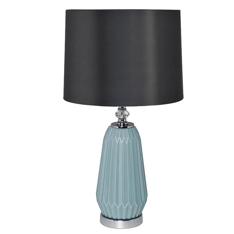 Настольная лампа Christer Table Lamp blue glass Голубой Серый Настольная лампа Christer Table Lamp blue glass Голубой Серый в Челябинске | Loft Concept