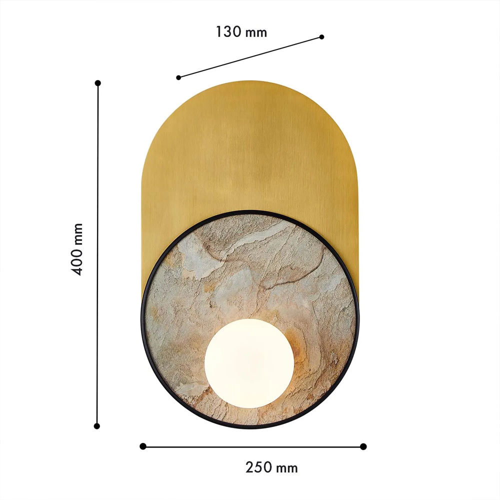Бра с каменным диском в металлической раме Sandstone Painting в Челябинске