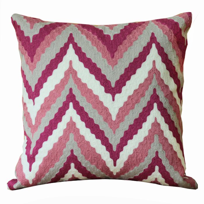 Декоративная подушка Pink Zigzag Розовый (Rose) Декоративная подушка Pink Zigzag Розовый (Rose) в Челябинске | Loft Concept