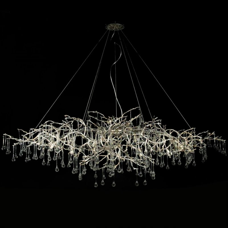 Люстра Crystal Drops bright Silver Серебряный Люстра Crystal Drops bright Silver Серебряный в Челябинске | Loft Concept