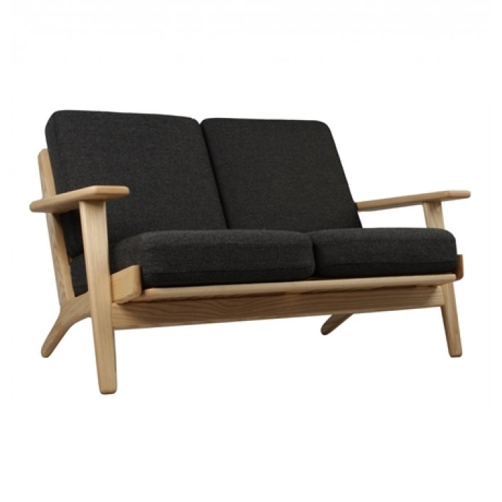 Диван Plank 2 Seats Черный Коричневый Диван Plank 2 Seats Черный Коричневый в Челябинске | Loft Concept