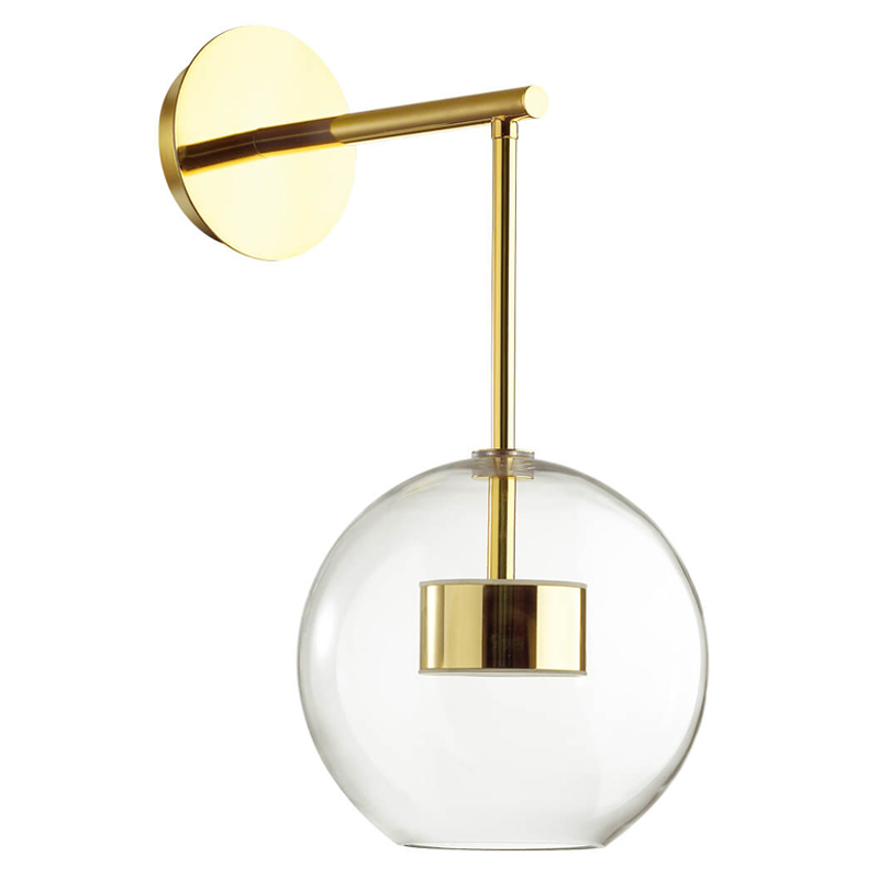 Бра Transparent Bubble Sconce gold Прозрачный Глянцевое золото в Челябинске | Loft Concept 