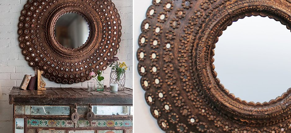 Зеркало Peacock Mirrors circle Restoration Hardware Зеркало Peacock Mirrors circle Restoration Hardware - Loft-Concept в Челябинске