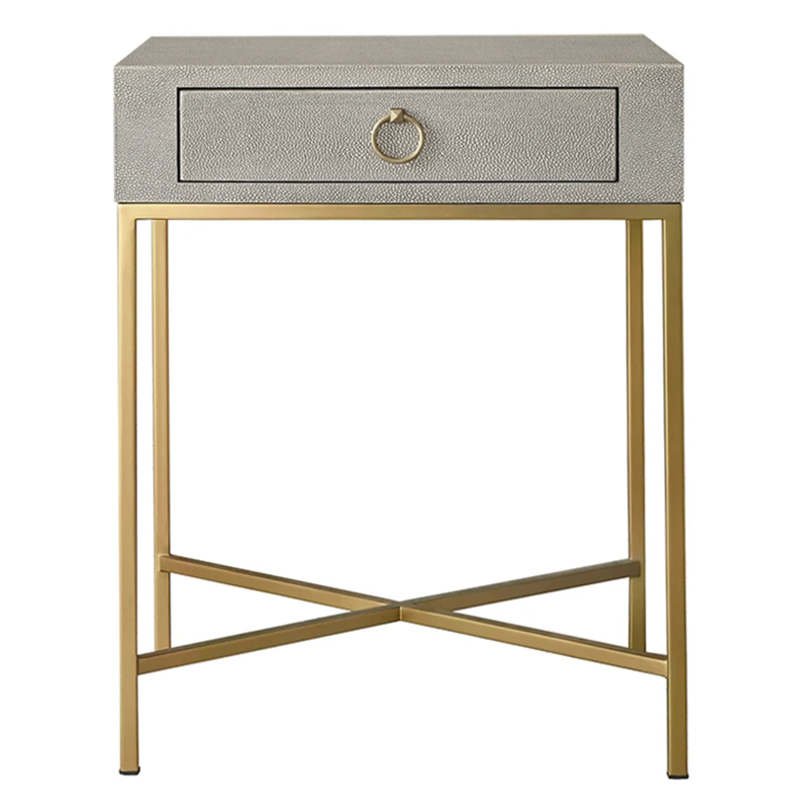 Gaston Stingray Texture Gray Side Table Приставной стол серый скат Золотой Серый Gaston Stingray Texture Gray Side Table Приставной стол серый скат Золотой Серый в Челябинске | Loft Concept