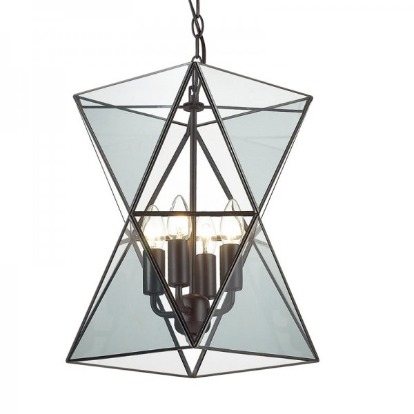 Люстра PolyPyramid Glass Pendant 4 Прозрачный Люстра PolyPyramid Glass Pendant 4 Прозрачный в Челябинске | Loft Concept