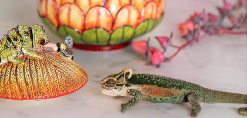 Шкатулка Хамелеон Chameleon on Floral Box Шкатулка Хамелеон Chameleon on Floral Box - Loft-Concept в Челябинске