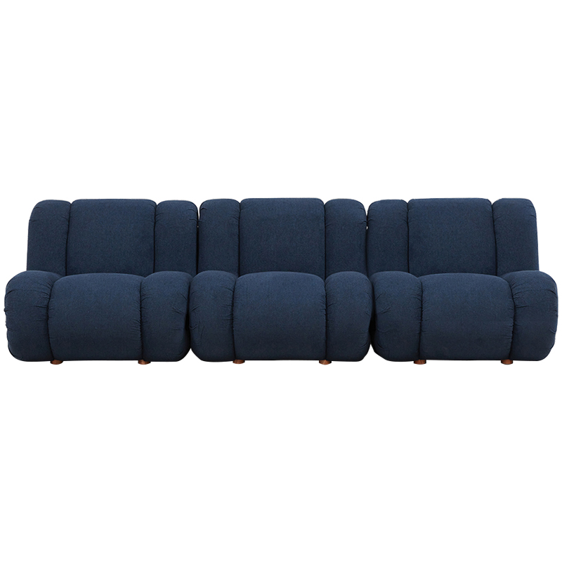 Модульный диван Erasmus Modular Sofa Blue Синий Коричневый Модульный диван Erasmus Modular Sofa Blue Синий Коричневый в Челябинске | Loft Concept
