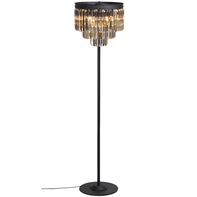 Торшер RH Odeon Amber GLASS Floor Lamp Стекло Амбер Черный Торшер RH Odeon Amber GLASS Floor Lamp Стекло Амбер Черный в Челябинске | Loft Concept