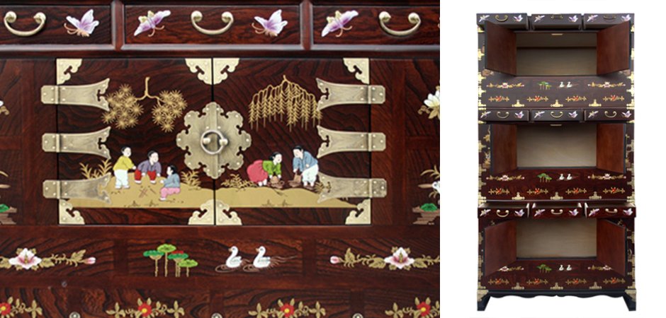 Китайский кабинетный шкаф Chinese cabinet "promenade" Китайский кабинетный шкаф Chinese cabinet "promenade" - Loft-Concept в Челябинске