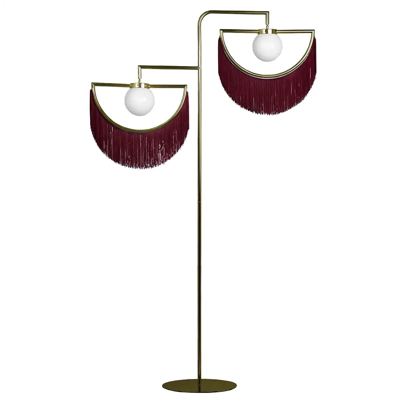 Торшер Wink Standing Lamp by Houtique Wine Золотой Бургундский красный Торшер Wink Standing Lamp by Houtique Wine Золотой Бургундский красный в Челябинске | Loft Concept