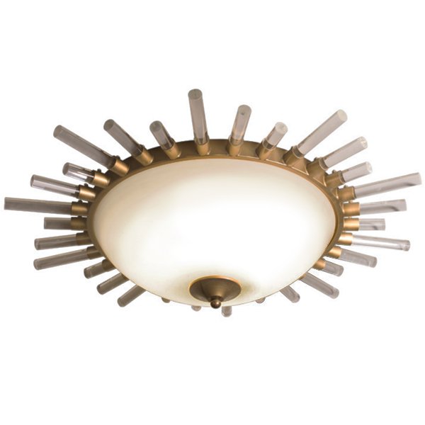 Сeiling light Sunburst Латунь Прозрачный белый Сeiling light Sunburst Латунь Прозрачный белый в Челябинске | Loft Concept