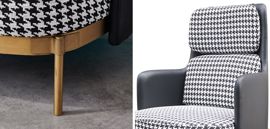 Кресло Pied de poule Gray high Armchair Кресло Pied de poule Gray high Armchair - Loft-Concept в Челябинске