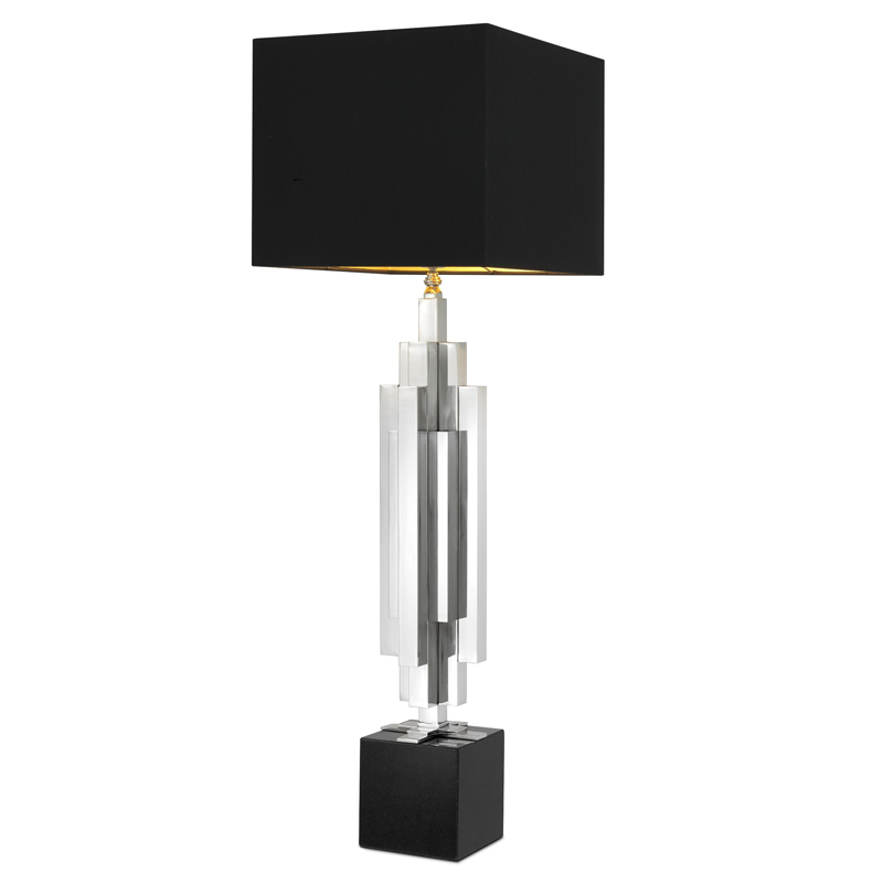 Настольная лампа Eichholtz Table Lamp Ellis Никель Черный Настольная лампа Eichholtz Table Lamp Ellis Никель Черный в Челябинске | Loft Concept