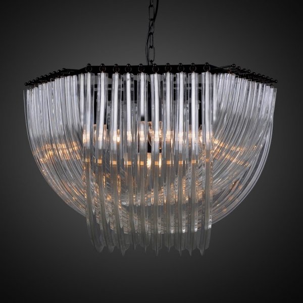 Люстра Retro Frozen Glass Chandelier 66 Черный Люстра Retro Frozen Glass Chandelier 66 Черный в Челябинске | Loft Concept