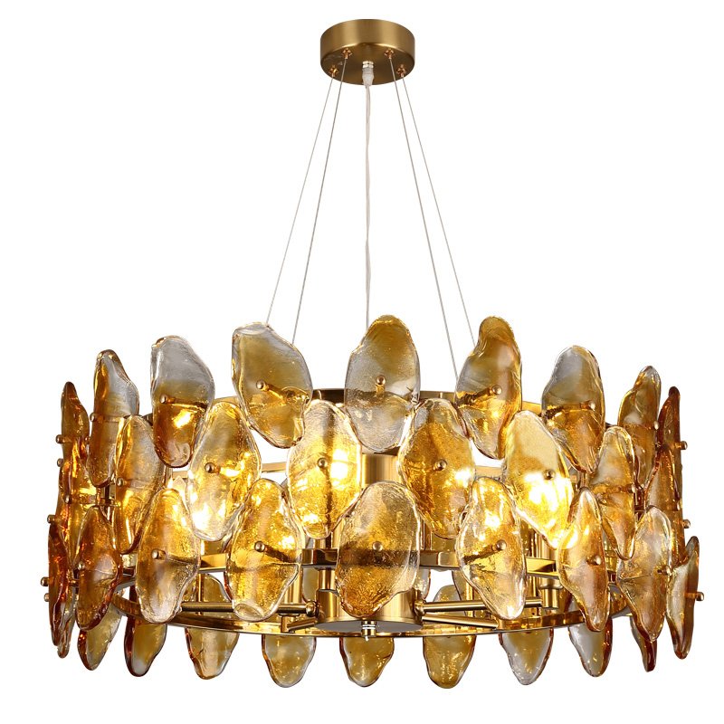 Люстра Amber Shells Chandelier Латунь Янтарь (Amber) Люстра Amber Shells Chandelier Латунь Янтарь (Amber) в Челябинске | Loft Concept